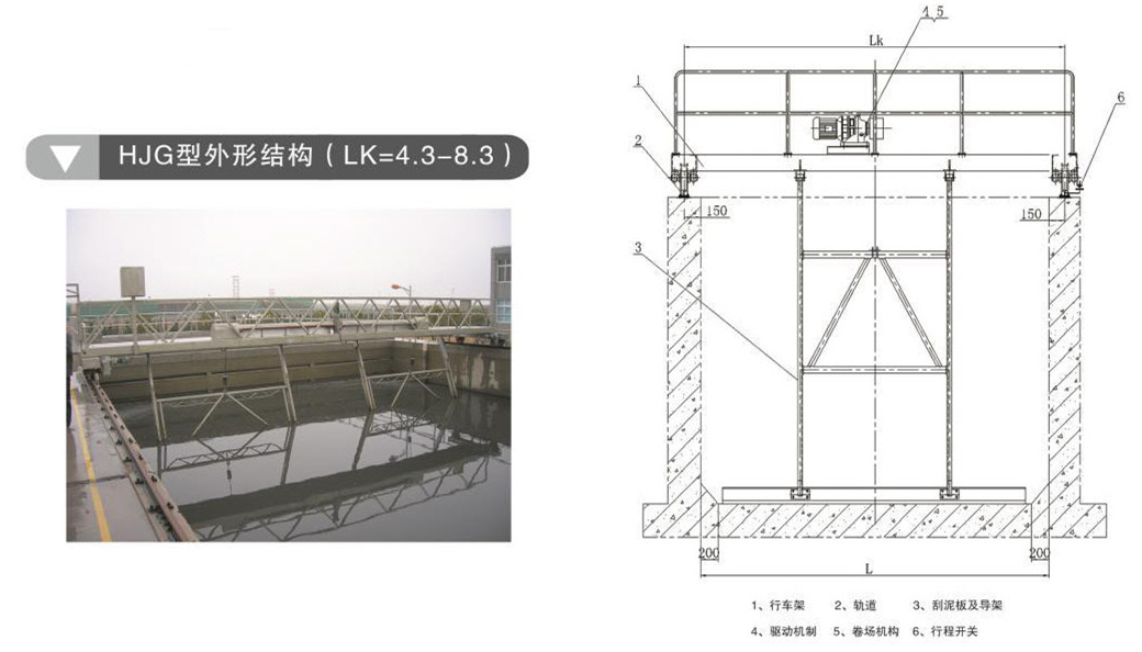 HJG桁架刮泥機(jī)(圖1) HJG桁架刮泥機(jī)(圖1)
